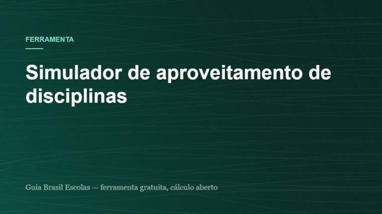 Simulador de aproveitamento de disciplinas