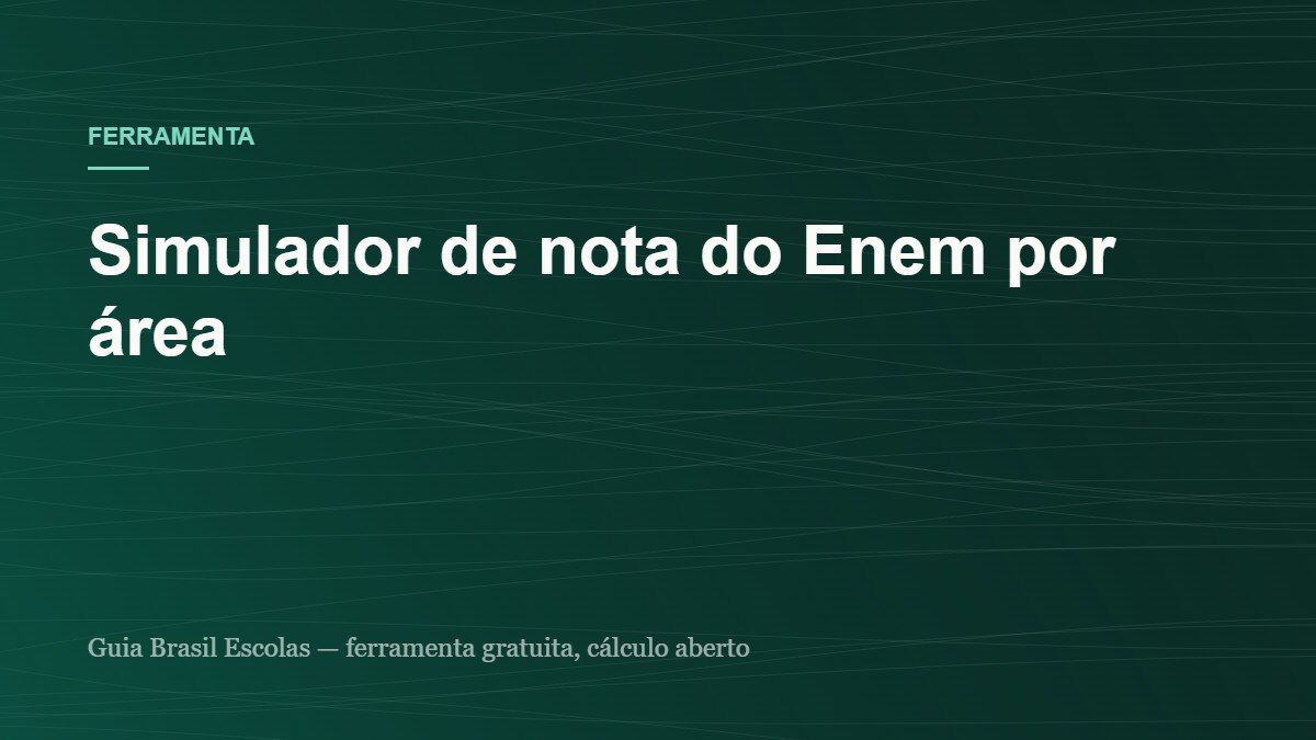 Capa da ferramenta: Simulador de nota do Enem por área