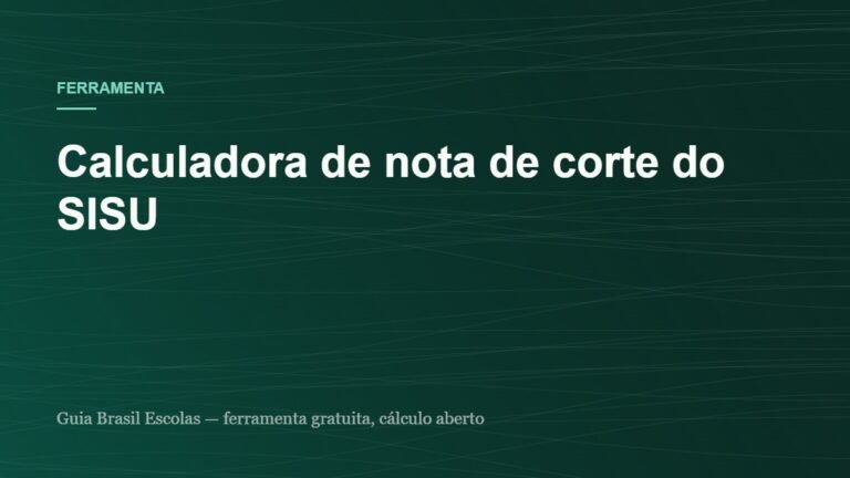 Calculadora de nota de corte do SISU 2027